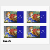 . .天の風景で花を集める天使 長方形シール (シート)