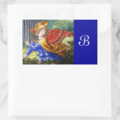 . .天の風景で花を集める天使 長方形シール (バッグ)