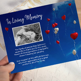 天の風船葬儀の写真ありがとう サンキューカード