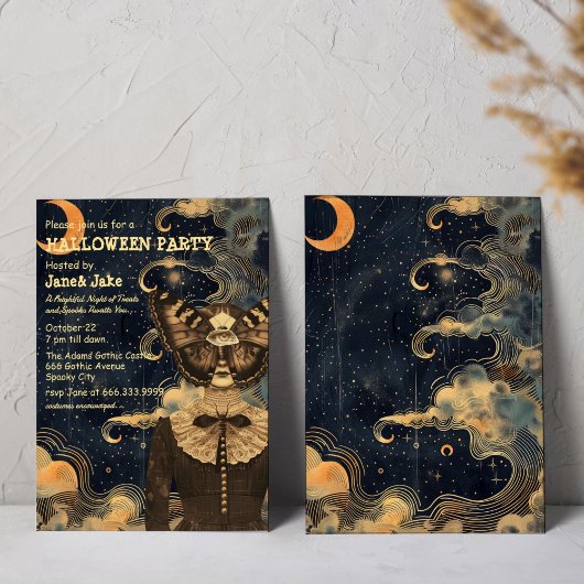天の魔性コラージュ大人ハローウィンパーティ 招待状