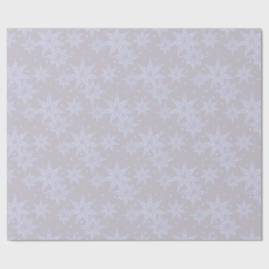 天の魔法の雪片パターン ラッピングペーパー (フラット)