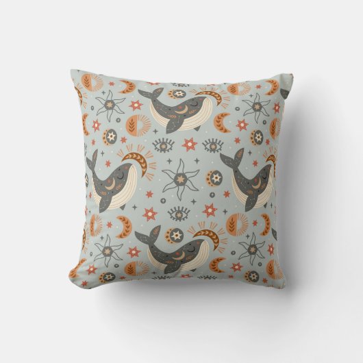 天の鯨ボヘミアンパターン クッション (正面)