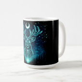 天の鹿 – 星空の優雅さ ワイルドライフギャラクシー コーヒーマグカップ (正面右)