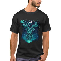 天の鹿 – 星空の優雅さ ワイルドライフ ギャラクシーTシャツ