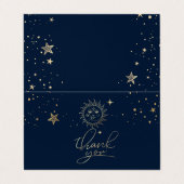 天の黄金の太陽と月 名刺 (外部フラット)