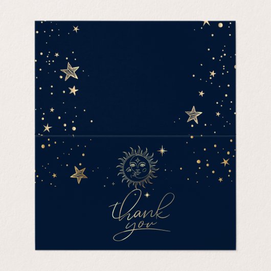 天の黄金の太陽と月 名刺 (外部フラット)