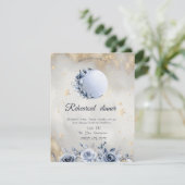 天の黄金の太陽、青い月、星、バラ 招待状 (スタンド正面)