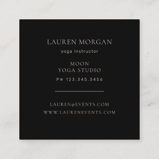 天の黄金の月相 スクエア名刺 (裏面)