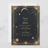 天の黒金　太陽と月　天文学　ウェディング セーブザデート (正面)