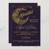 天の50歳誕生日パーティー招待状 招待状 (正面/裏面)