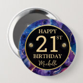 天のagate glitter 誕生日バッジ 缶バッジ (正面&裏面)