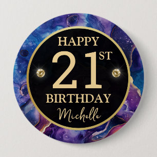 天のagate glitter 誕生日バッジ 缶バッジ