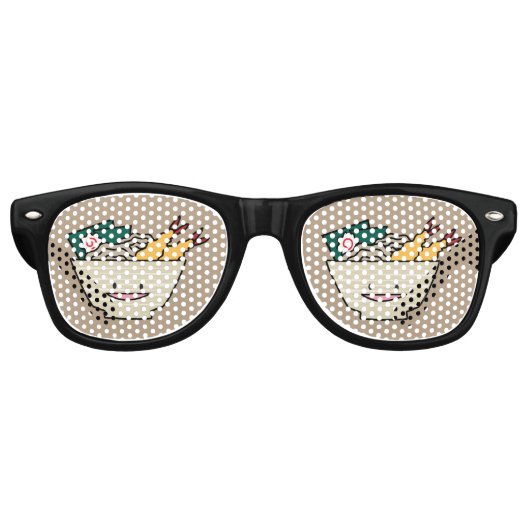 天ぷら丼のりエビ日本の麺 レトロサングラス (正面)