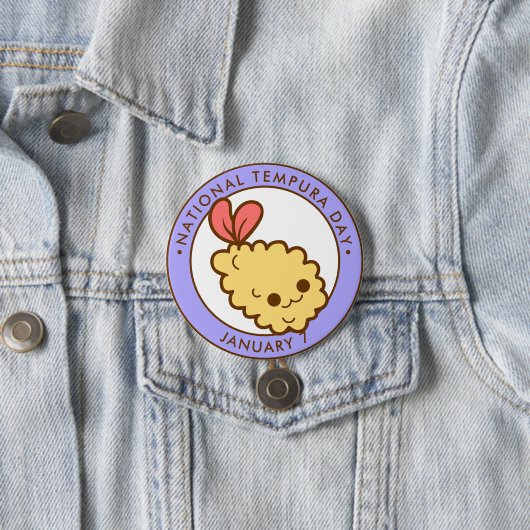 天ぷら全国大会、かわいいエビ天ぷら 缶バッジ (インサイチュ)