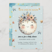 天をテーマにした赤ちゃんシャワー招待状 招待状 (正面/裏面)