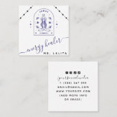 天エネルギーヒーラーコズミックミスティックパープルボホ スクエア名刺 (正面/裏面)