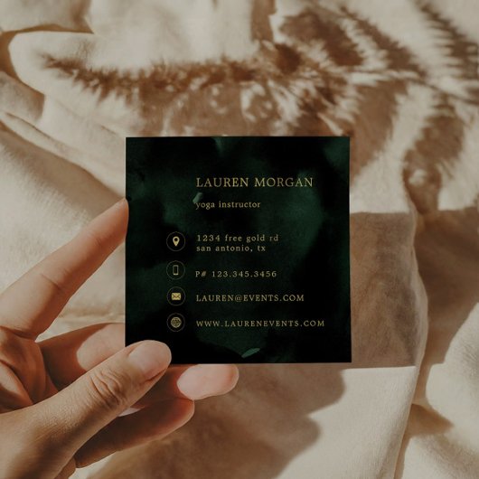 天エメラルド三日月 スクエア名刺