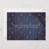 天エレガントの神秘的な星と月をスクリプト サンキューカード (裏面)
