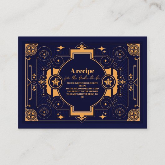 天エレガントブライダルシャワー エンクロージャーカード (正面)