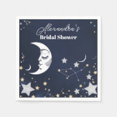 天エレガント三日月月ブライダルシャワー スタンダードカクテルナプキン (正面)