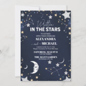 天エレガント三日月結婚月 招待状 (正面)