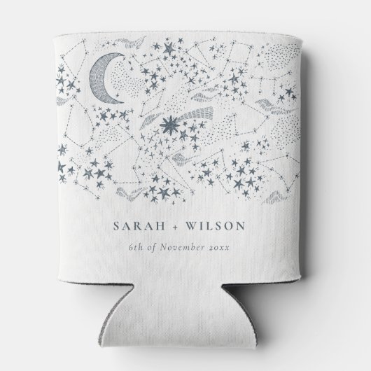 天エレガント海軍星月夜結婚月 缶クーラー (裏面)