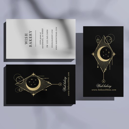 天エレガント神神秘垂直 名刺