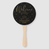 天エレガント神秘結婚式 プログラムハート ハンドファン (正面)