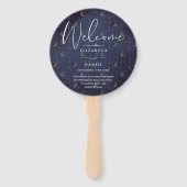 天エレガント神秘結婚式 プログラムハート ハンドファン (正面)