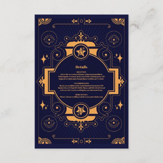 天エレガント結婚の エンクロージャーカード (正面)