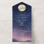 天エレガント結婚の オールインワン招待状 (内側)