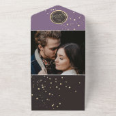 天エレガント結婚の オールインワン招待状 (外側)