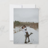 天エレガント色QRコード結婚の写真 出欠カード (裏面)