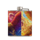 天カラフルの対立抽象芸術絵を描 フラスク (裏面)