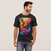 天カラフルの対立抽象芸術絵を描 Tシャツ (正面フル)