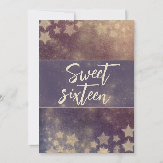 天クールモダン月と星の甘さ16 招待状 (裏面)