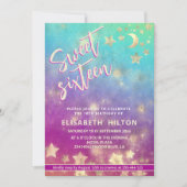 天クールモダン月と星の甘さ16 招待状 (正面)