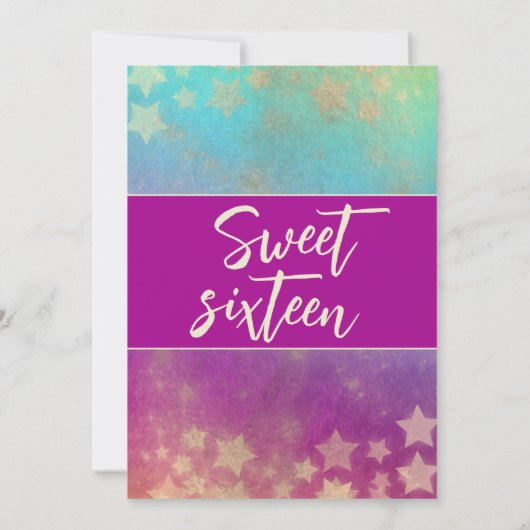 天クールモダン月と星の甘さ16 招待状 (裏面)