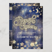 天クール月と星sweet sixteen 招待状 (正面/裏面)