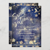 天クール月と星sweet sixteen 招待状 (正面/裏面)