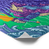 天サイケデリック狼 ポスター (角)