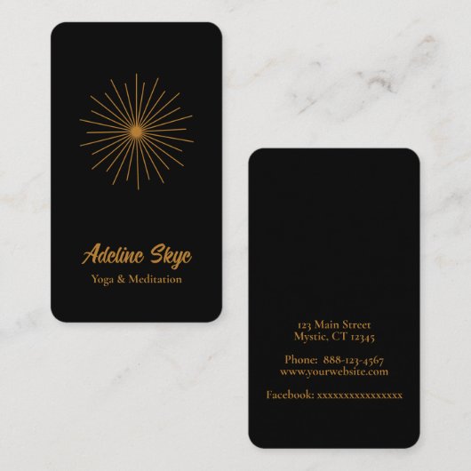 天シンプルの太陽 名刺 (正面/裏面)