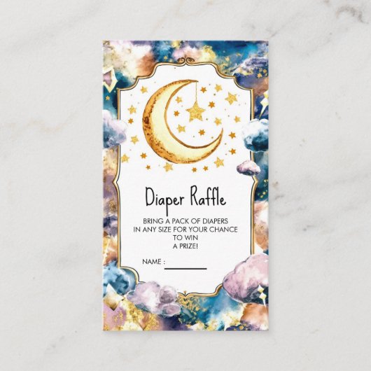 天シンプル星の天の赤ちゃんシャワー エンクロージャーカード (正面)