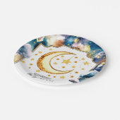 天シンプル星の天の赤ちゃんシャワー ペーパープレート (アングル)