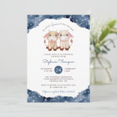 天ジェミニ星占いサイン赤ちゃんシャワー 招待状 (スタンド正面)