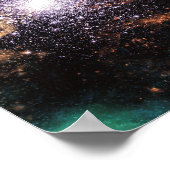 天スパイラル銀河系星雲クラスター星火花 ポスター (角)