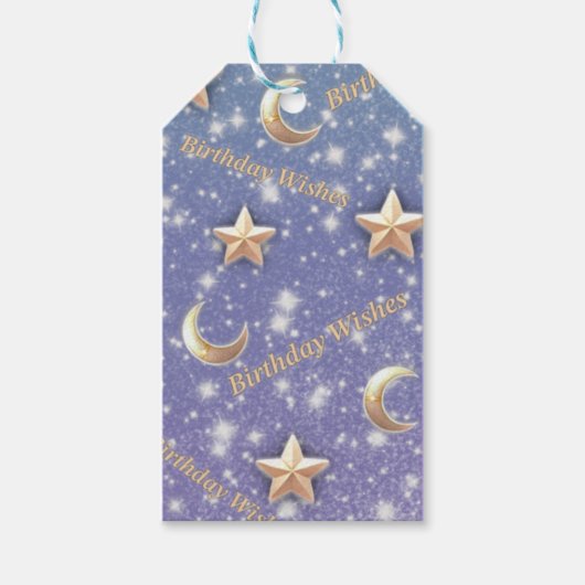 天パーソナライズされた誕生日カスタムギフトラベル ギフトタグ (正面)