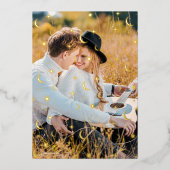 天ミニマル海軍スタームーン写真 箔招待状 (正面)