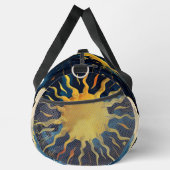 天モダンの太陽の星と青雲 ダッフルバッグ (右)