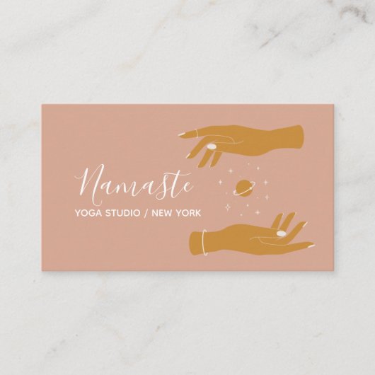 天モダンエレガント手ヨガ 名刺 (正面)